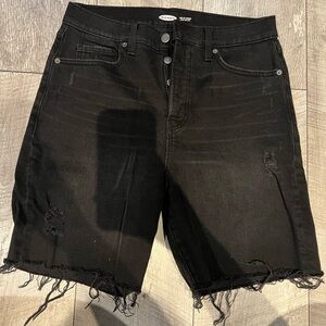 Old Navy Black High-Rise Denim Shorts